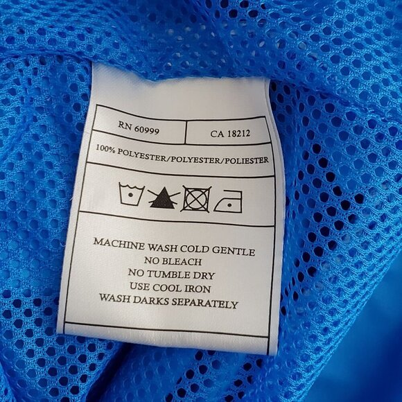 Mens XL Blue Half-Zip Short Sleeve Jacket Windbreaker Western Skies Golf Club - Picture 13 of 16